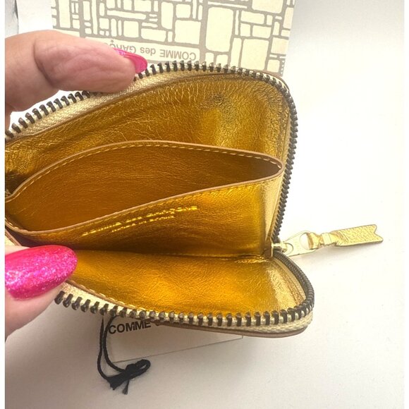 Comme Des Garçons Gold Leather Zip Wallet - Picture 3 of 6